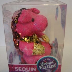 PRECIOUS the PIG Sequin Stuffed Animal NEW Magic Cuties CraZArt Colors Retired